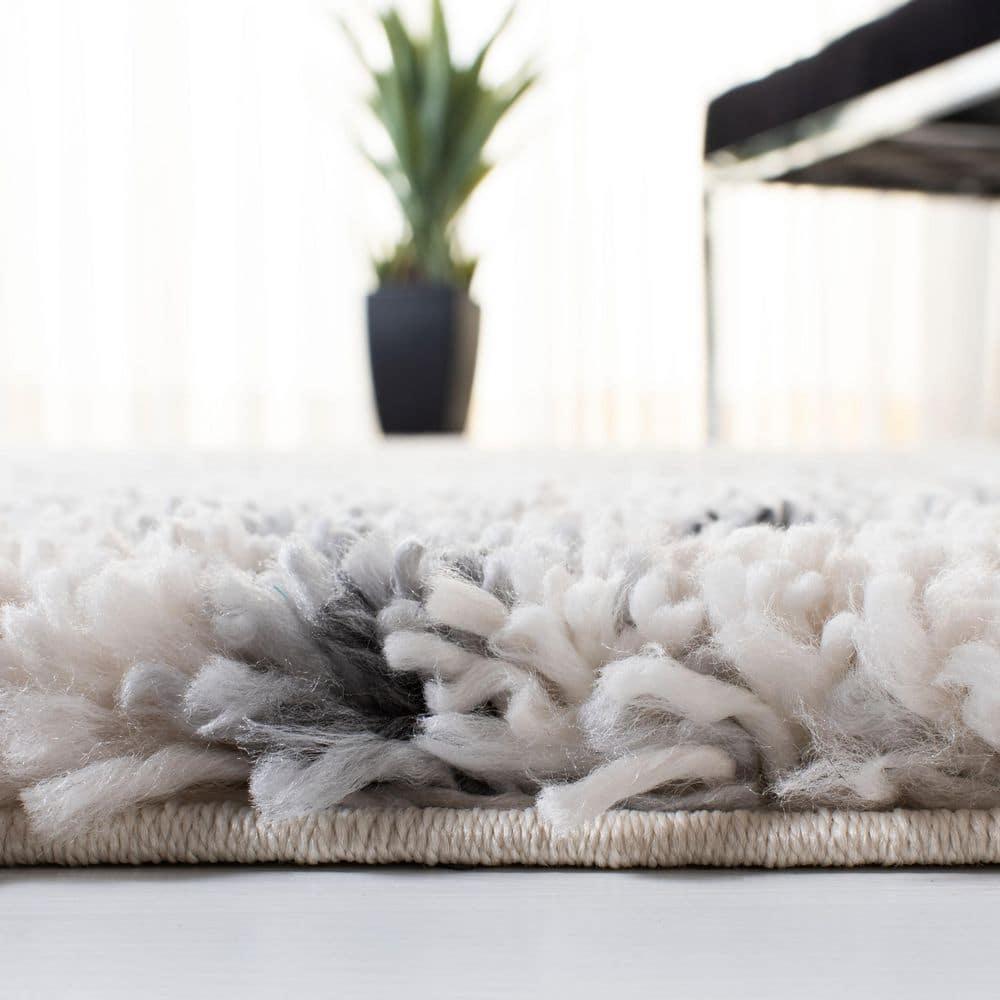 Fontana Shag FNT888 Power Loomed Accent Rug - Grey/Ivory - 2'3"x4' - Safavieh.