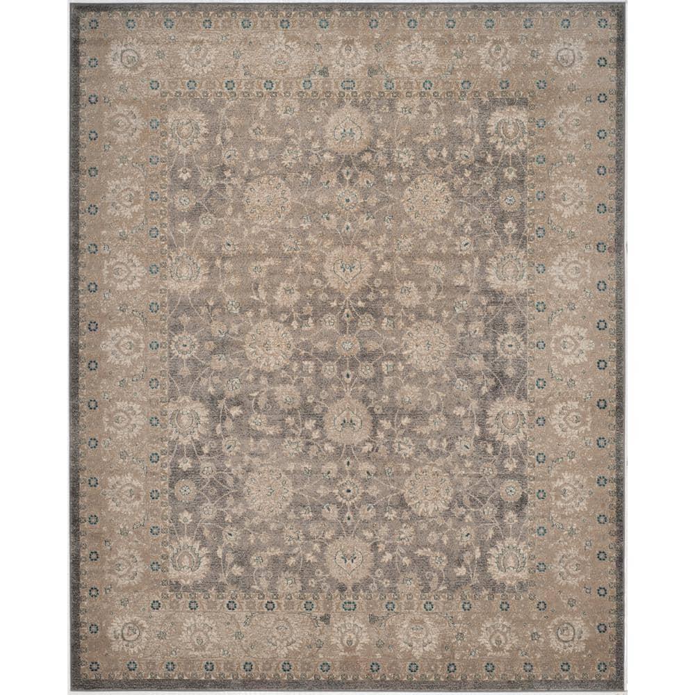 Sofia SOF330 Power Loomed Area Rug - Ivory/Grey - 5'1"x7'7" - Safavieh.