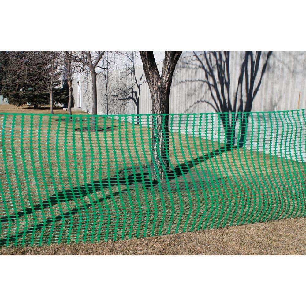 BOEN 4' x 50' Green Temporary Fencing, Mesh Snow Fence, Plastic, Safety Garden Netting, Above Ground Barrier, for Deer, Kids, Swimming Pool, Silt, Lawn, Rabbits, Poultry, Dogs