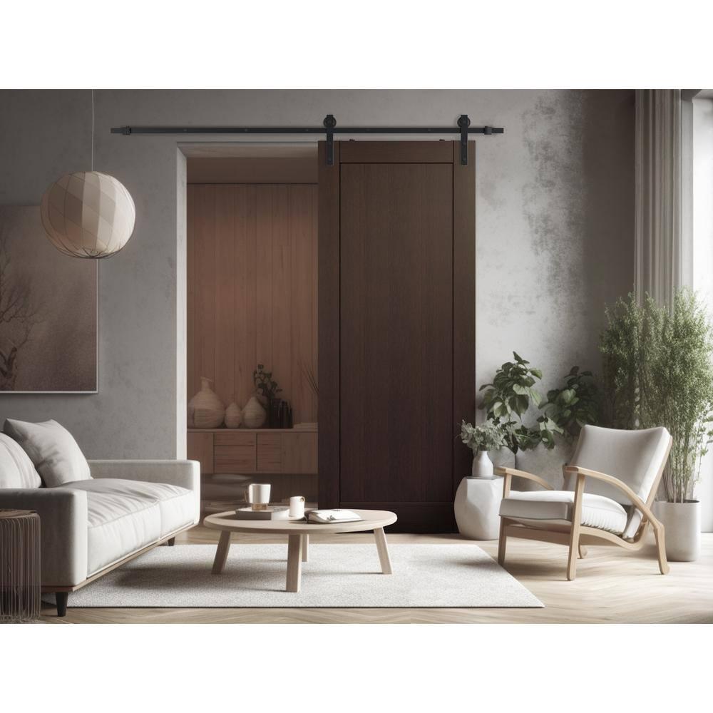 Belldinni 1 Panel Shaker Manufactured Wood Composite Sliding Barn Door With Hardware Kit