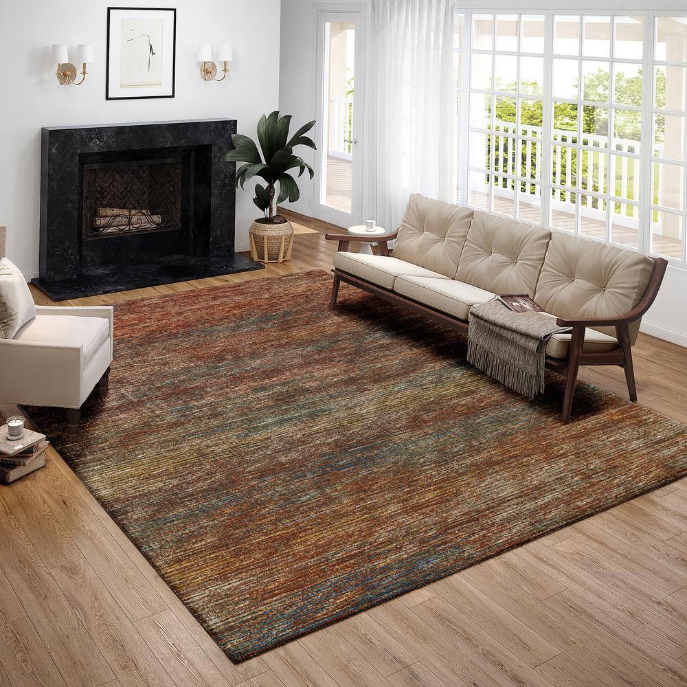 Marston Red 8 ft. x 10 ft. Geometric Indoor/Outdoor Area Rug
