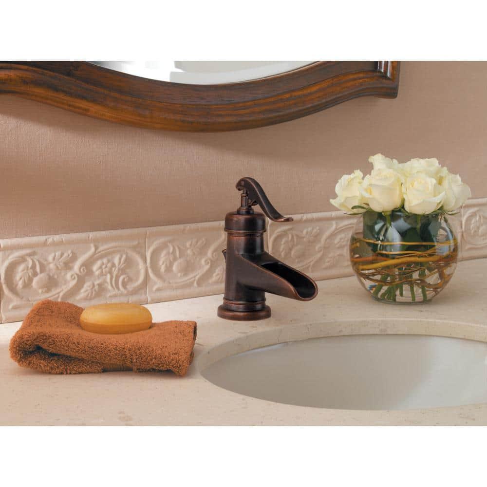 RUIHONGQING Ashfield Bathroom Sink Faucet, Single Handle, Single Hole or 3-Hole, Rustic Bronze Finish, LF042YP0U