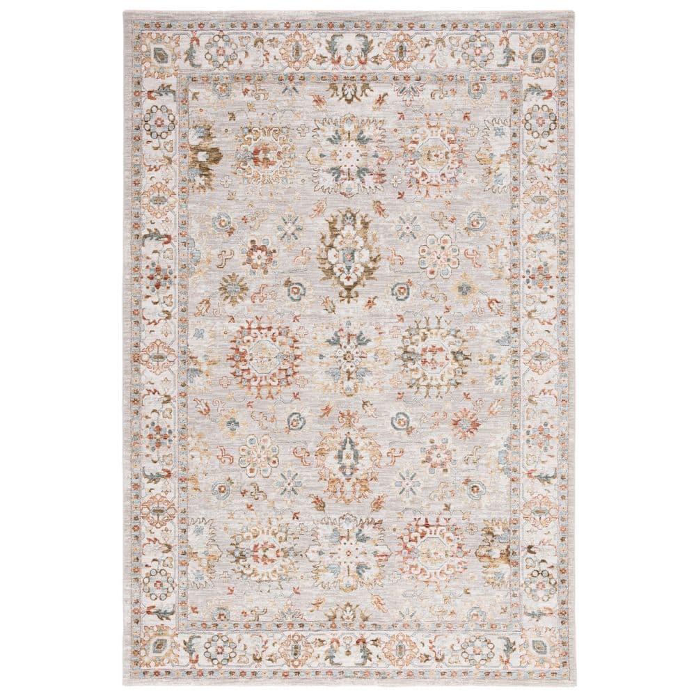 Hamilton HLT112 Power Loomed Area Rug - Gray/Rust - 8'9"x11'9" - Safavieh.