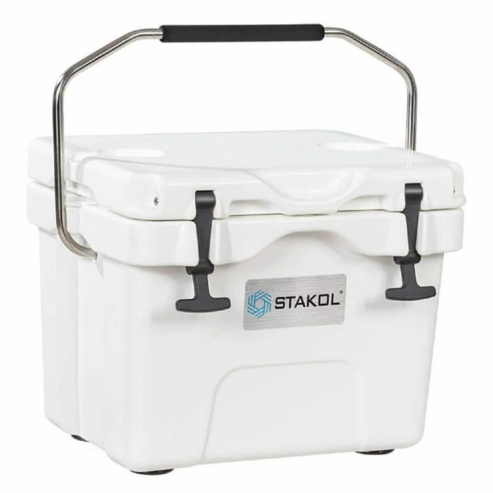 Costway 16 Quart Cooler Portable Ice Chest Leak-proof 24 Cans Ice Boxfor Camping