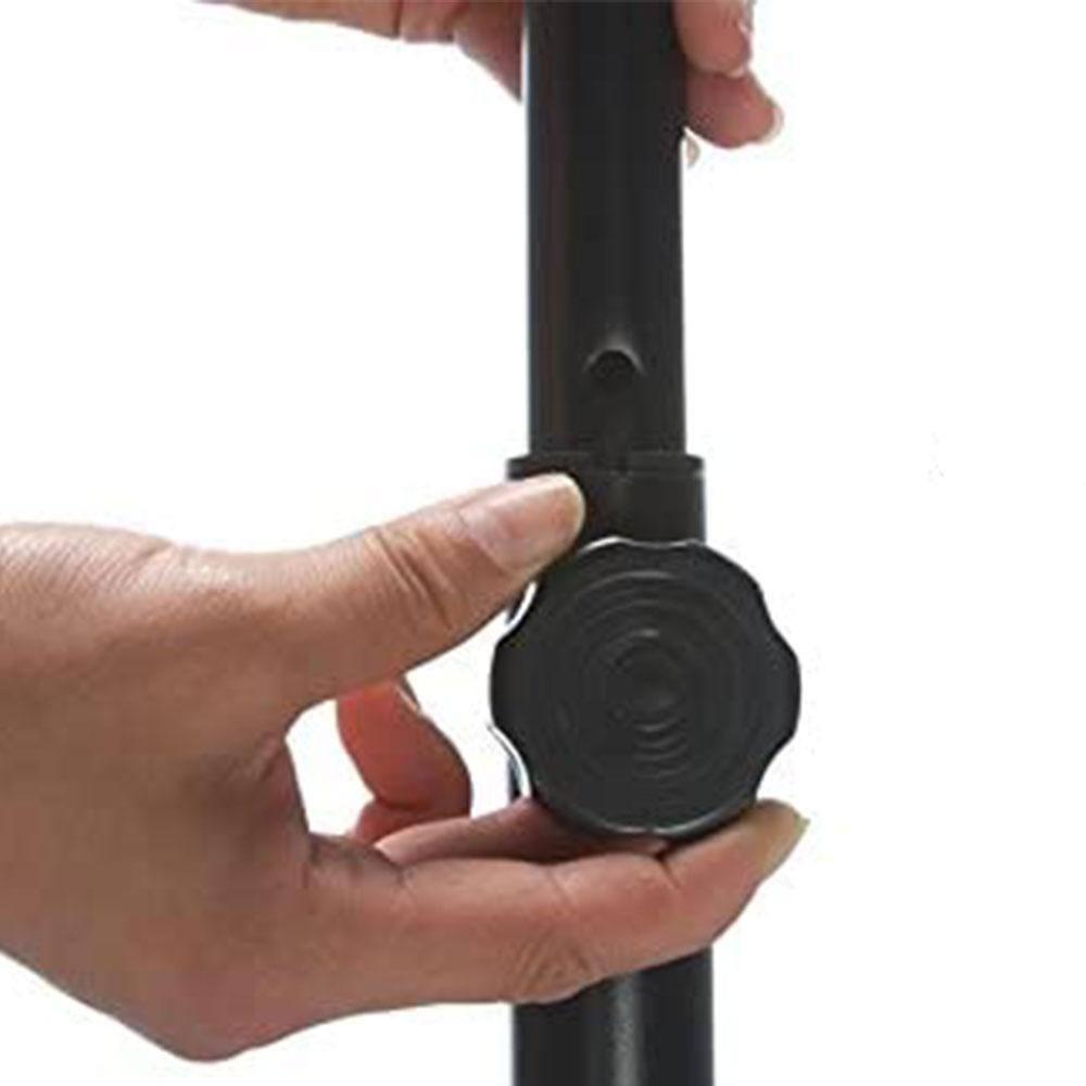 JumpSport 370 PRO Indoor Lightweight Heavy Duty 39-Inch Heavy Duty Fitness Trampoline with Handle Bar Accessory and Adjustable Tension Bungees, Black