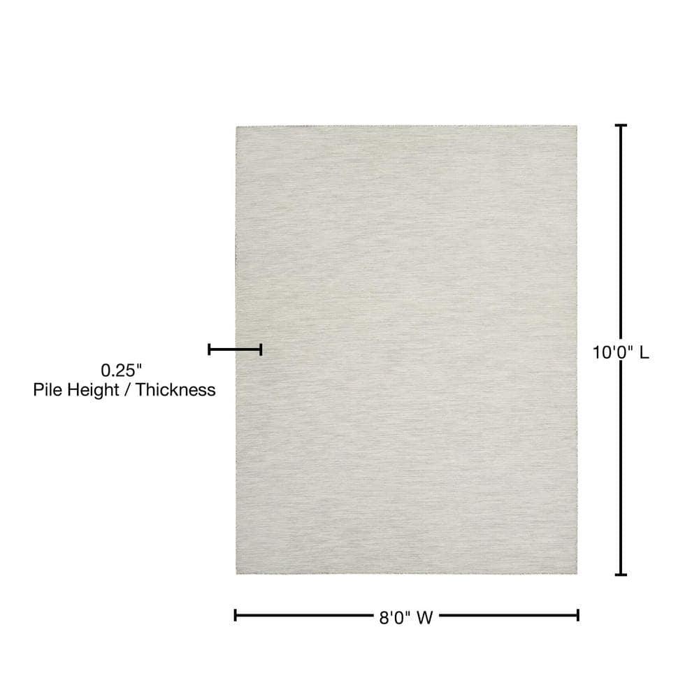 Nourison Positano POS01 Indoor/outdoor Area Rug - Lt Grey 8' x 10'