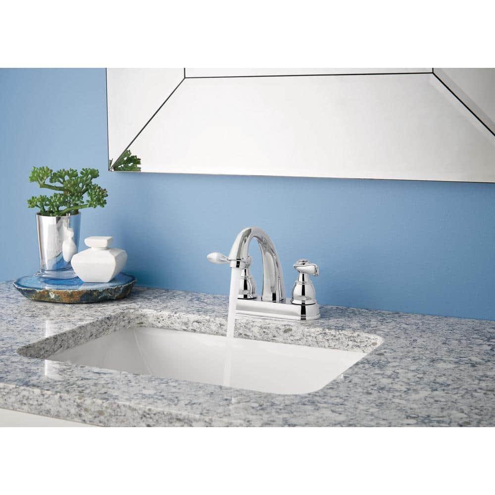 Windemere Centerset Bathroom Faucet with Drain Assembly, 2-handle Bathroom Sink Faucet