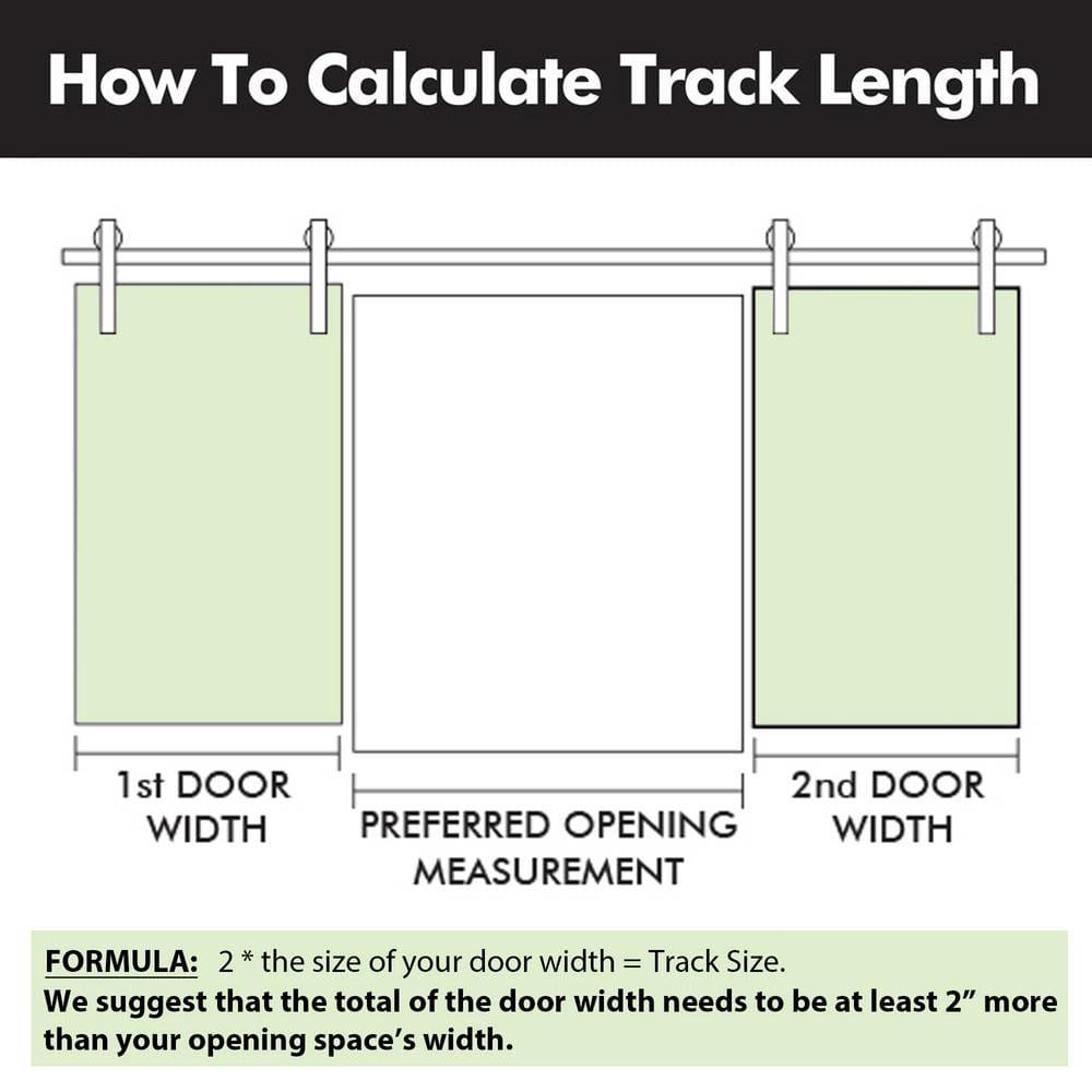 Homacer Black Rustic Sliding Barn Door Hardware Kit, for Two/Double Doors, 5.5ft Long Flat Track, Arrow Design Roller, Heavy Duty, for Interior & Exterior Use