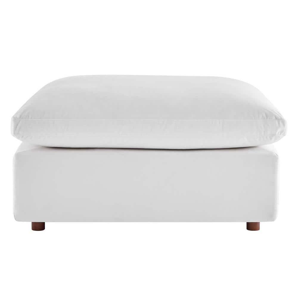 Modway Commix 4-Piece Down Filled Overstuffed Performance Velvet Sectional Sofa in White