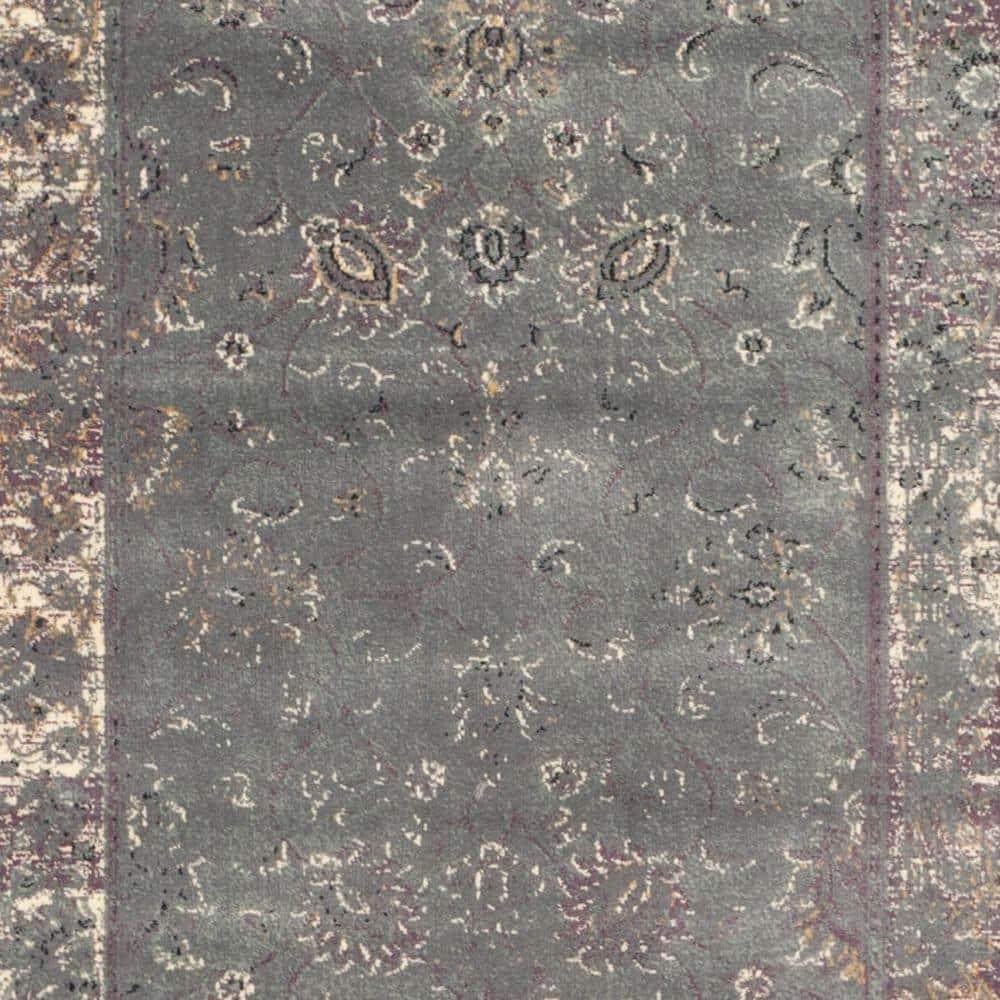 SAFAVIEH Vintage Jaxon Traditional Runner Rug, Grey/Multi, 2'2" x 12'