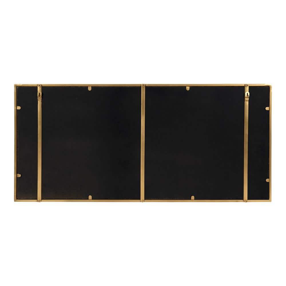 18" x 40" Jackson Metal Frame Mirror with Shelf Gold - Kate & Laurel All Things Decor: Chic Rectangle, No Assembly Required