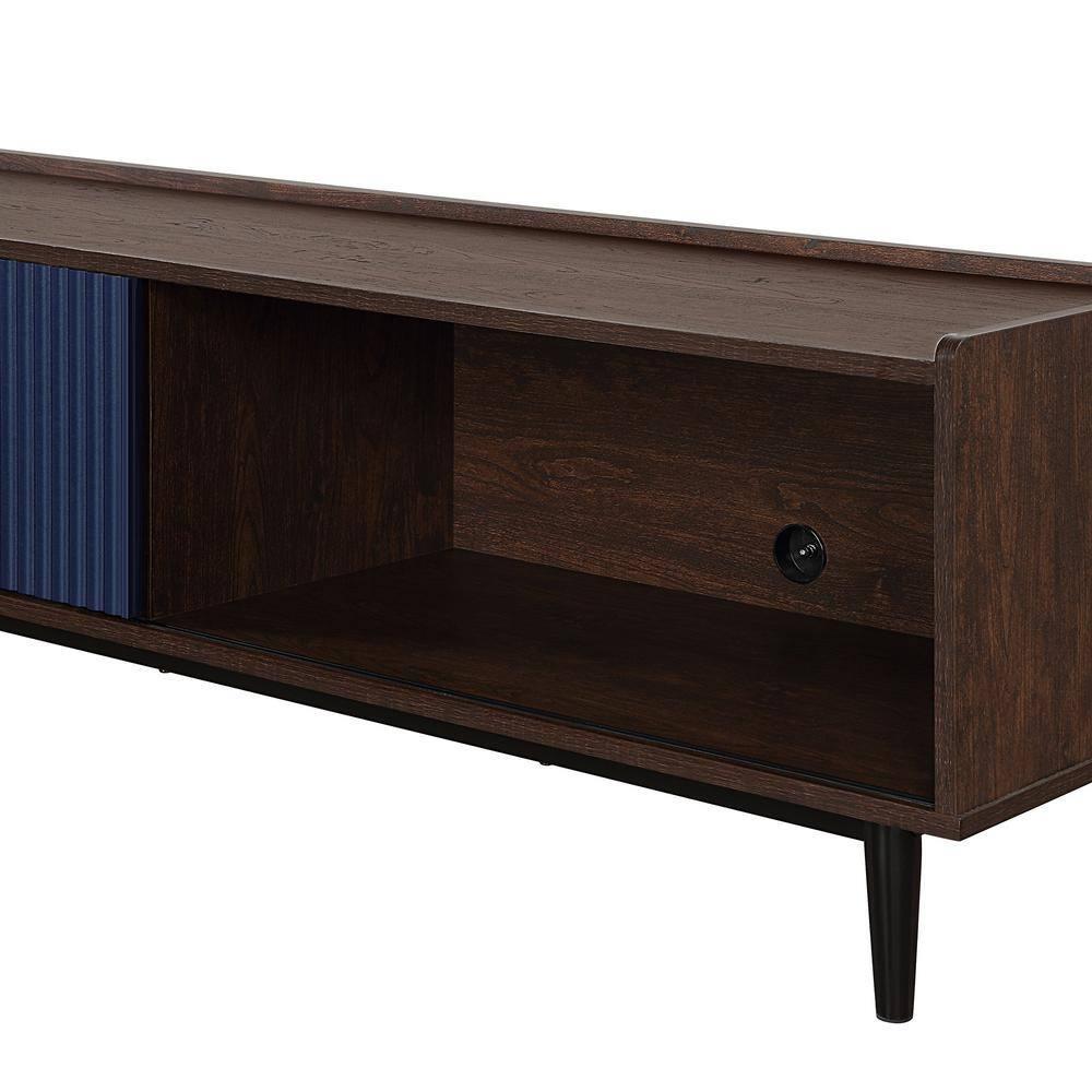 Duane Modern Ribbed TV Stand: Fits up to 55" Screens, Cable Management - Manhattan Comfort