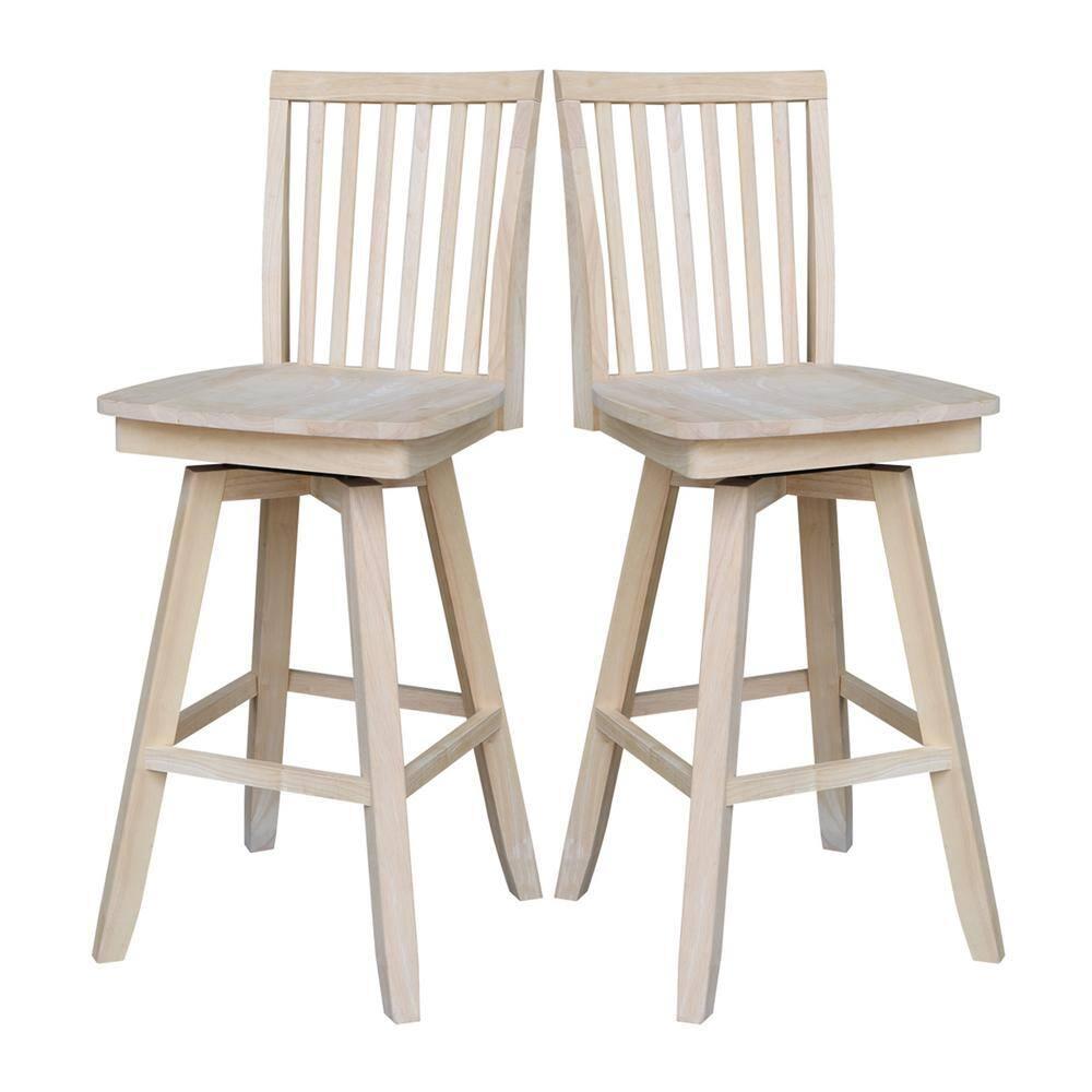International Concepts Mission Bar Stool, 30", Ready to Finish