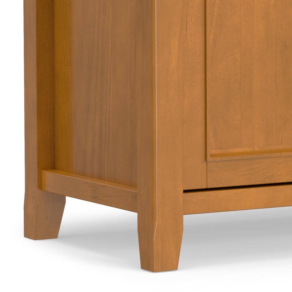 Simpli Home Amherst Transitional Solid Wood 54" TV Stand in Light Golden Brown
