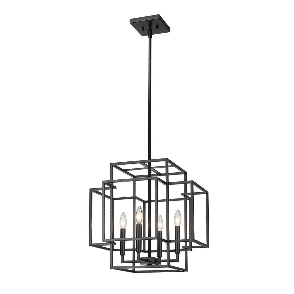 Z-Lite Titania 4 - Light Chandelier in  Matte Black