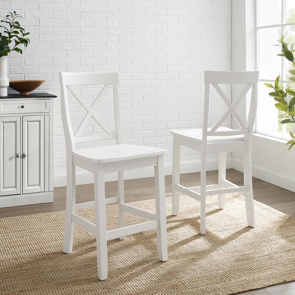 Gracie Oaks Winsley Counter Stool with Solid Wood Frame (Set of 2)