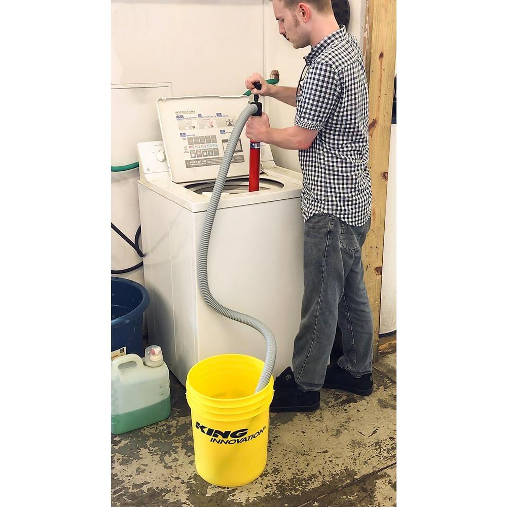 Red Thermoplastic Utility Hand Pump with Flexible Hose