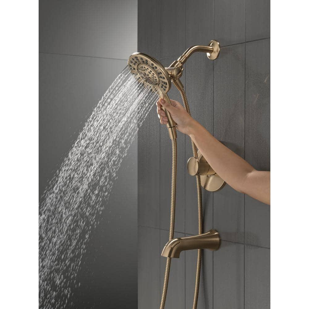 Delta Albion Single-Function Tub Shower Faucet Set, Shower Trim Kit with In2ition Shower Head T144855-CZ-I