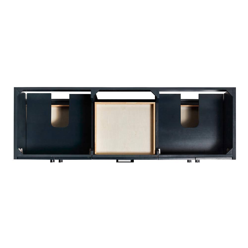 Midnight Blue 66" Freestanding Double Sink Wood Vanity Cabinet