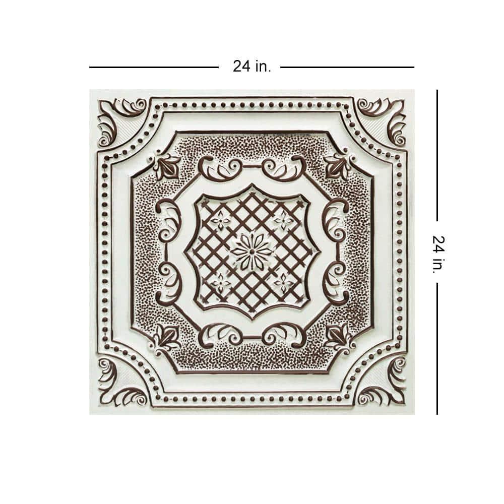 FromPlainToBeautifulInHours My Beautiful Damaris Drop-In or Glue-Up PVC Ceiling Tile (Set of 25)