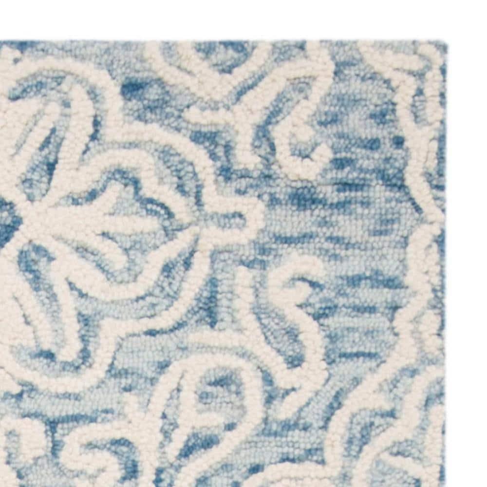 Blossom BLM112 Hand Tufted Indoor Runner Rug - Blue/Ivory - 2'3"x8' - Safavieh