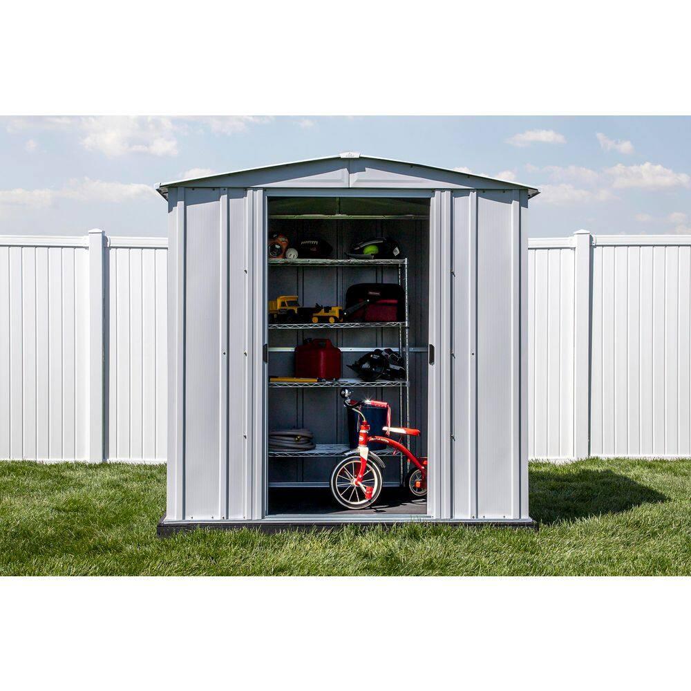 Arrow 6 ft. W x 5 ft. D Galvanized Steel Storage Shed