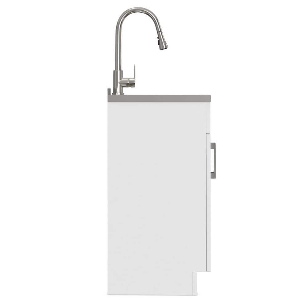 Modern Wide Shaker All-In-One 20-inch Laundry Utility Sink and Cabinet