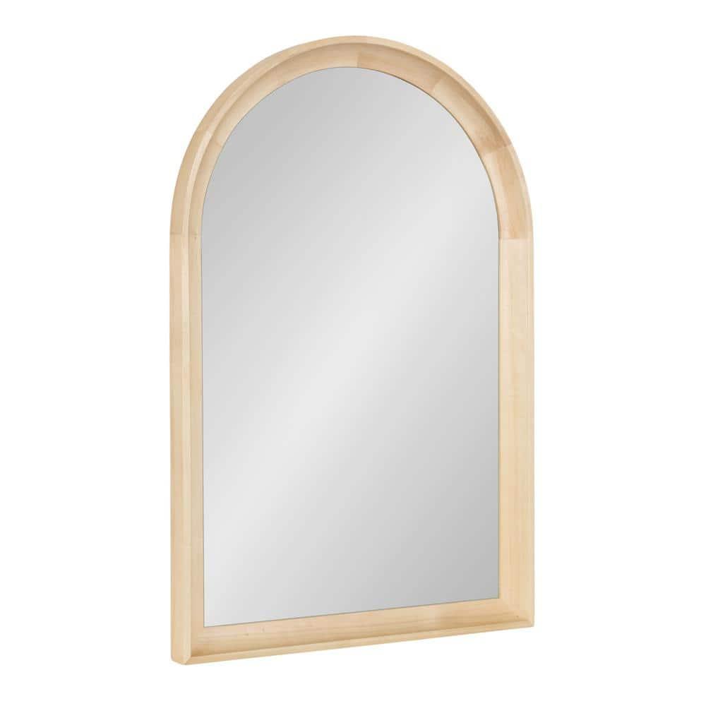 20"x30" Hatherleigh Arch Wood Wall Mirror Natural: Durable, Light Finish - Kate & Laurel All Things Decor