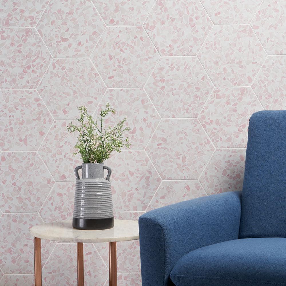 Jurassic Hex 9" Terrazzo Look Porcelain Floor & Wall Tile (8.07 Sq. Ft. / Case)