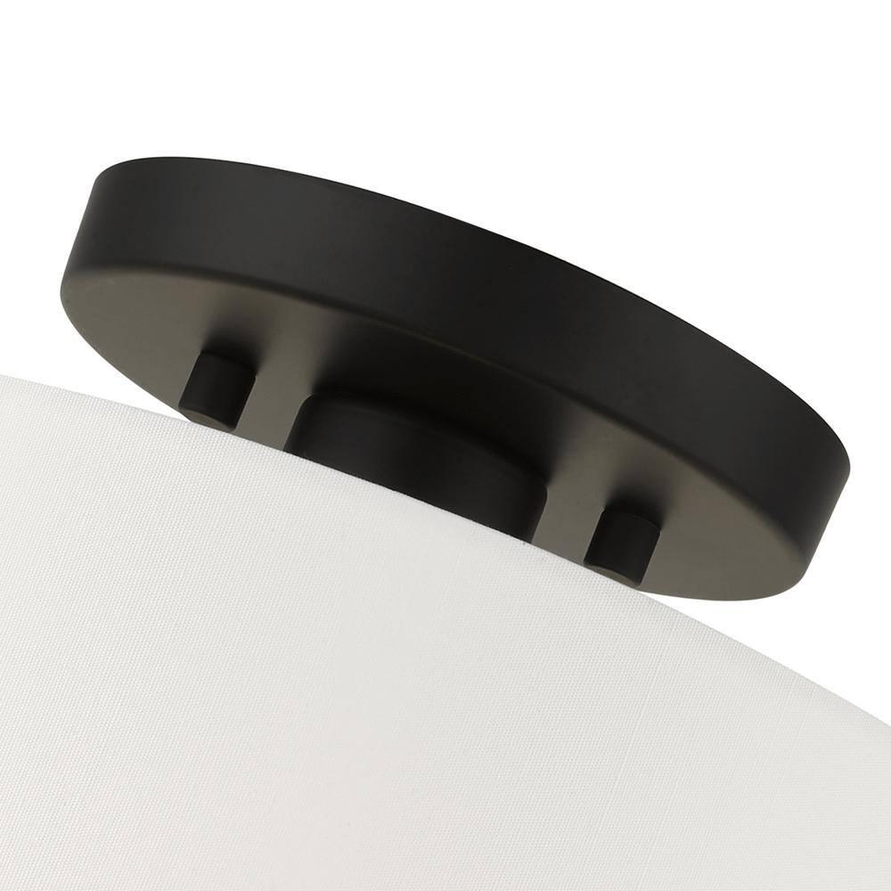 Livex Lighting Clark 1 - Light Semi-Flush Mount in  Black