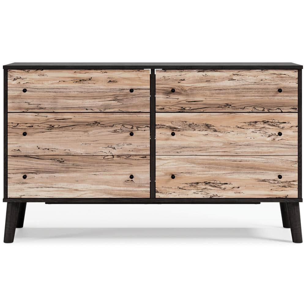 Signature Design by Ashley Contemporary Piperton Dresser, Two-tone Brown/Black