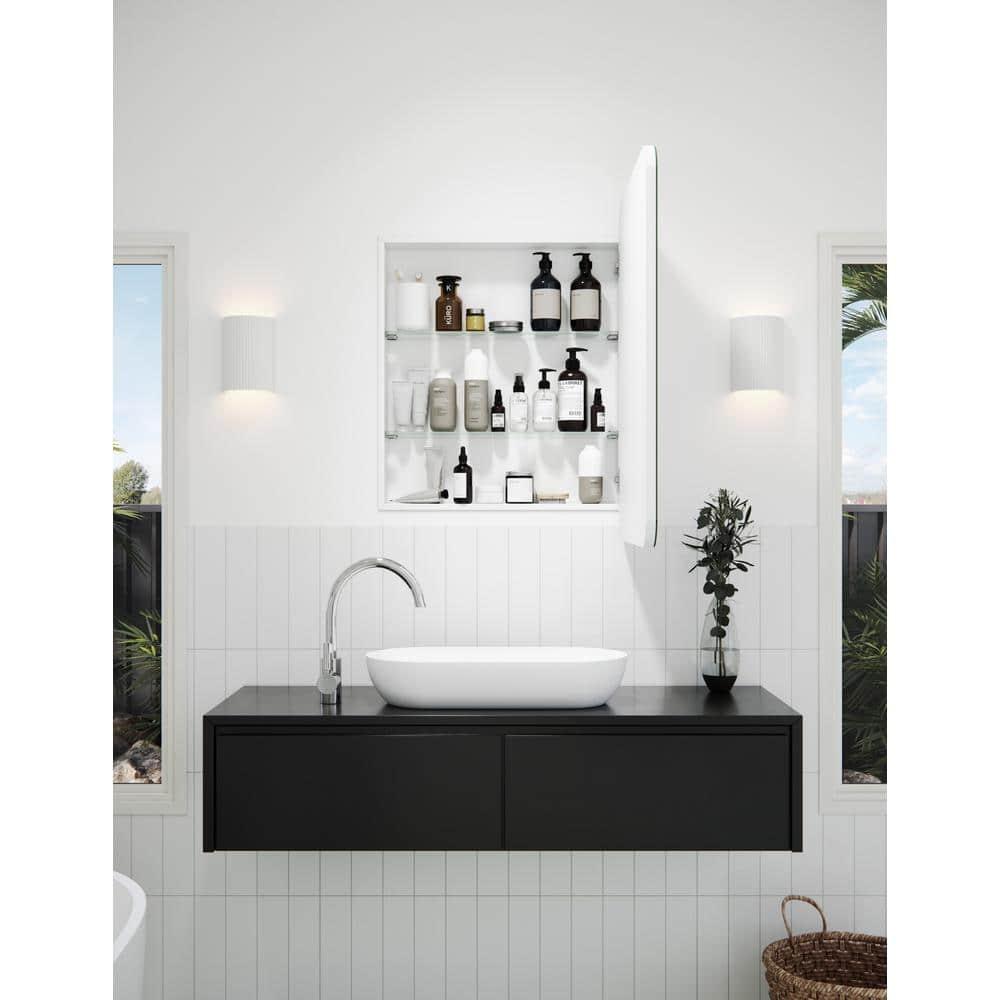 Glass Warehouse One Door MDF Square Shape Medicine Cabinet