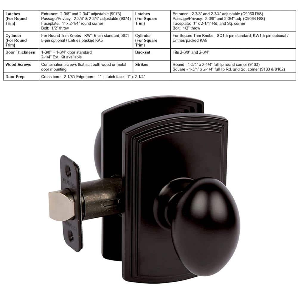 Italian Passage Door Knob