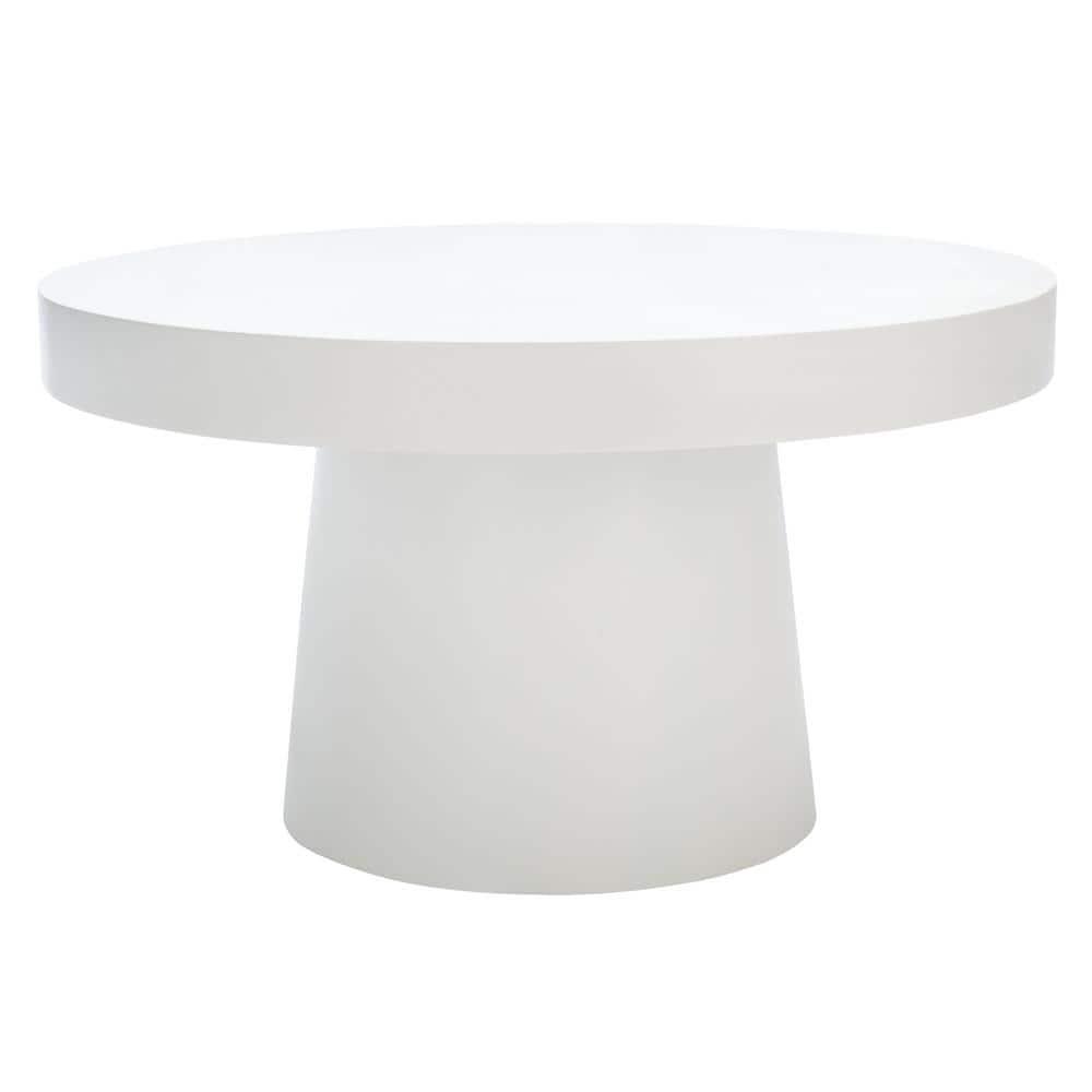 Jaria Faux Concrete Coffee Table - White - Safavieh