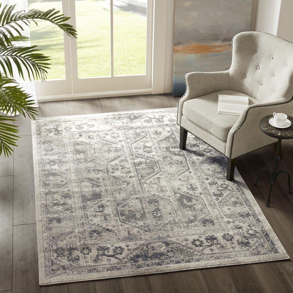 Madison Park Dakota Vienna Woven Turkish Area Rugs for Living Room, Indoor Dining Accent Modern Home Décor, Ultra Soft Floor Carpets for Dining Room, 7'11"W x 10'L, Distressed Tiled Beige