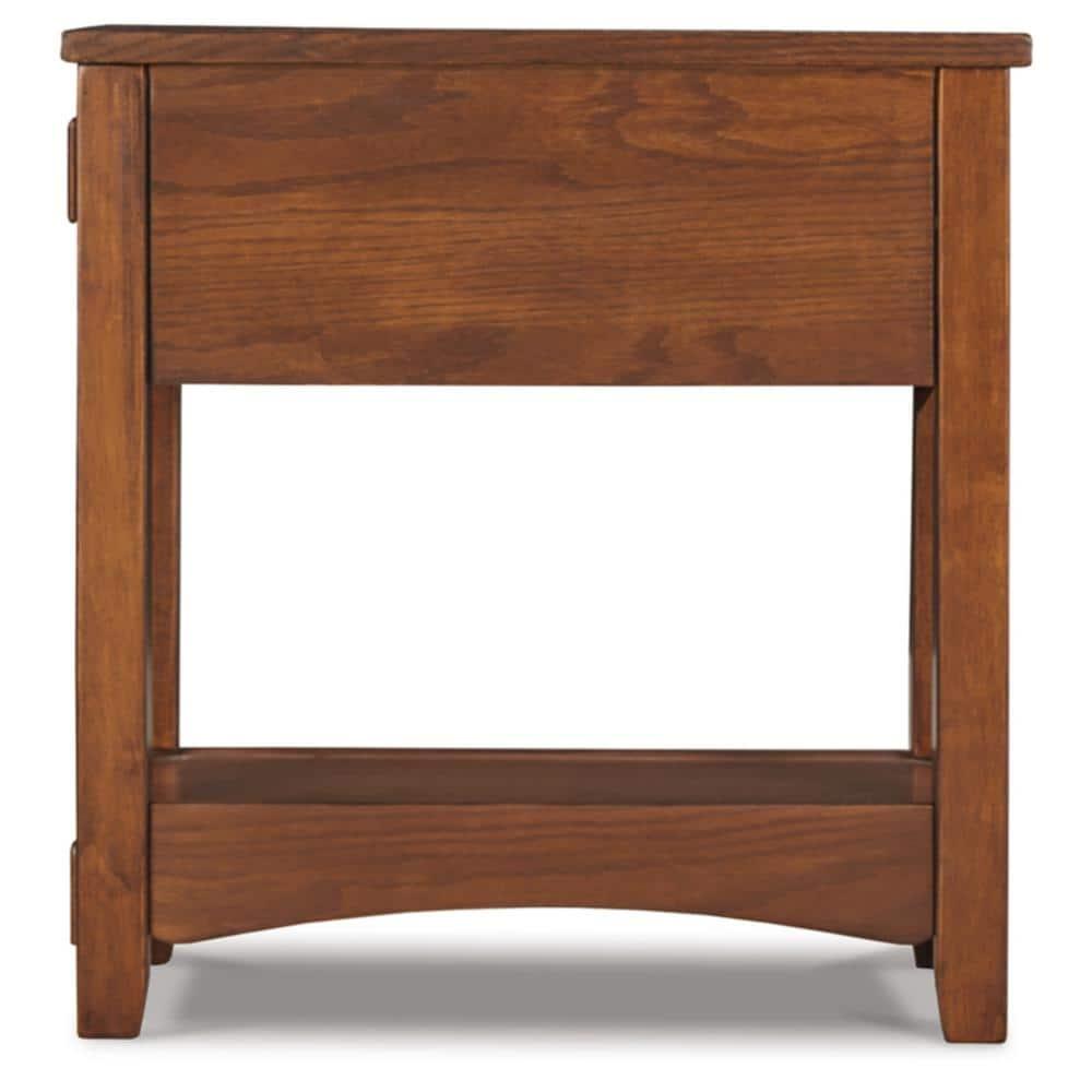 Signature Design by Ashley Contemporary Breegin Chairside End Table Brown