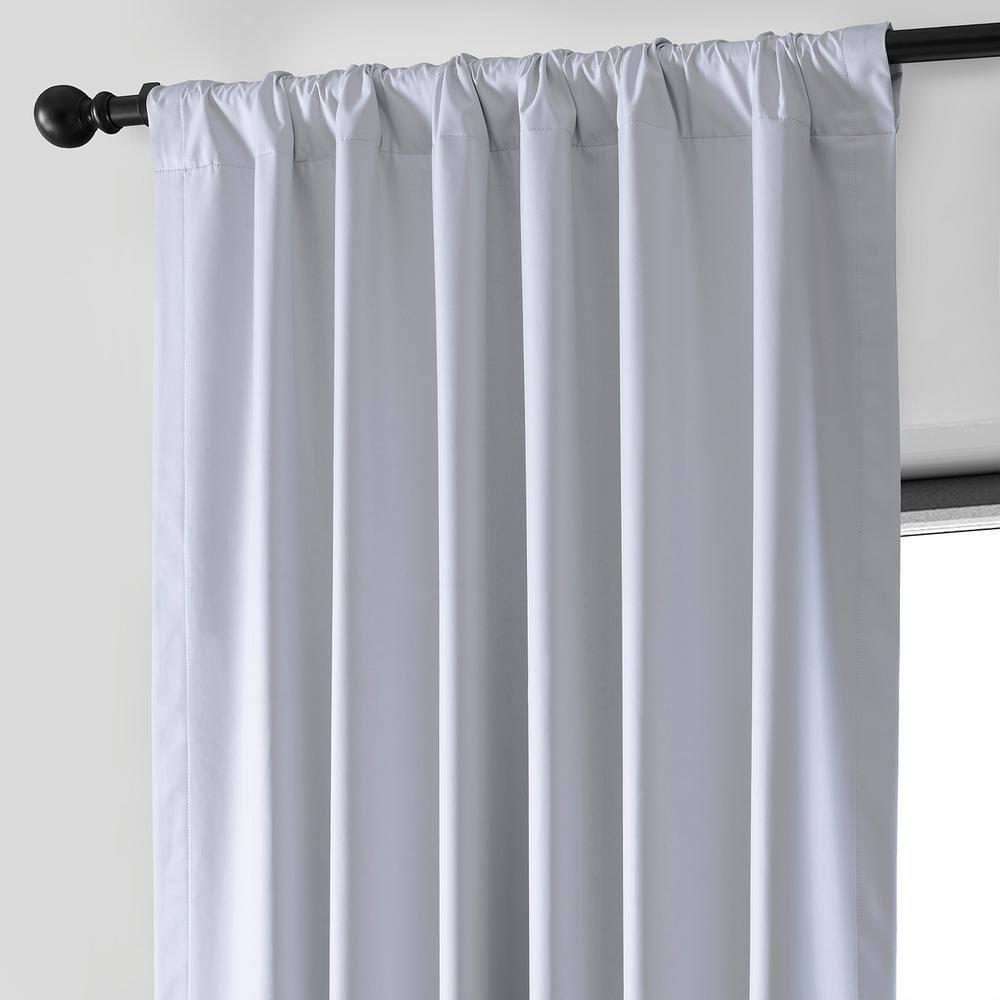 HPD Half Price Drapes Essential Solid Blackout Curtains for Bedroom 96 Inches Long (1 Panel) Thermal Insulated Blackout Curtains for Living Room Rod Pocket Window Curtains, 50W x 96L, Off White