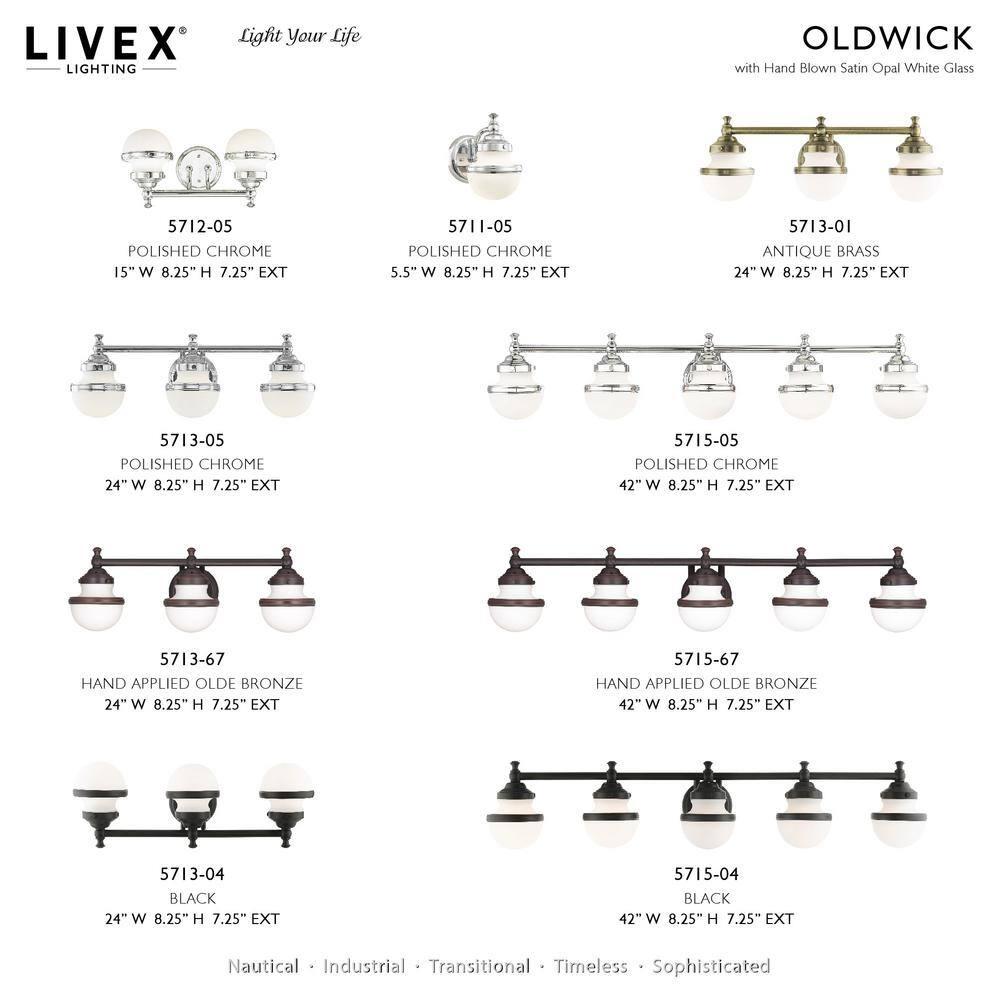 Livex Lighting Oldwick 2 - Light Vanity in  Polished Chrome