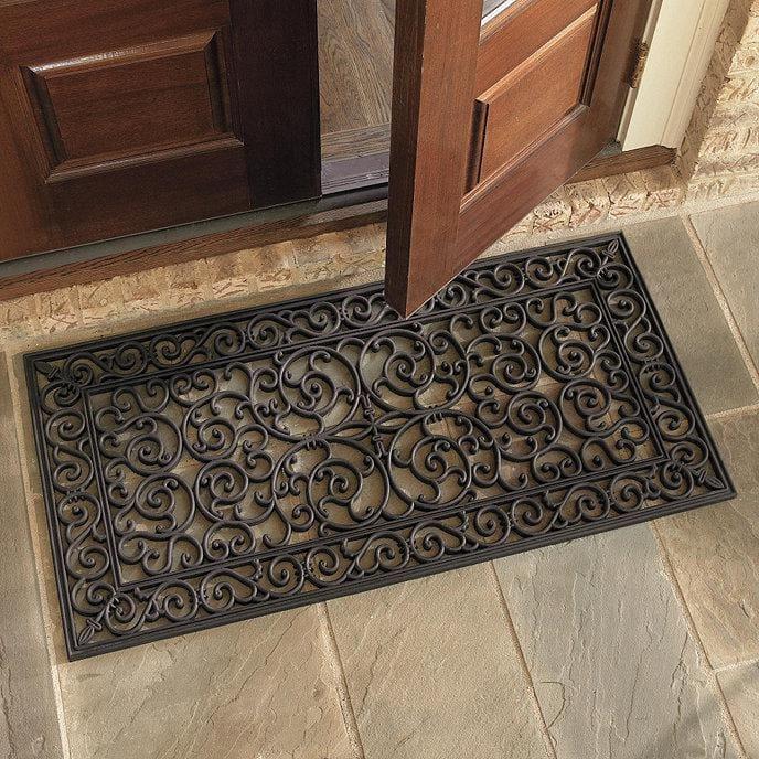 A1HC Extra Large Outdoor Floor Mat, Natural Rubber, 24" X 48", Ideal for Outside entryway, Dirt Shoe Scraper, Door mat for Indoor Outdoor, Mats for Entry, Patio, Busy Areas