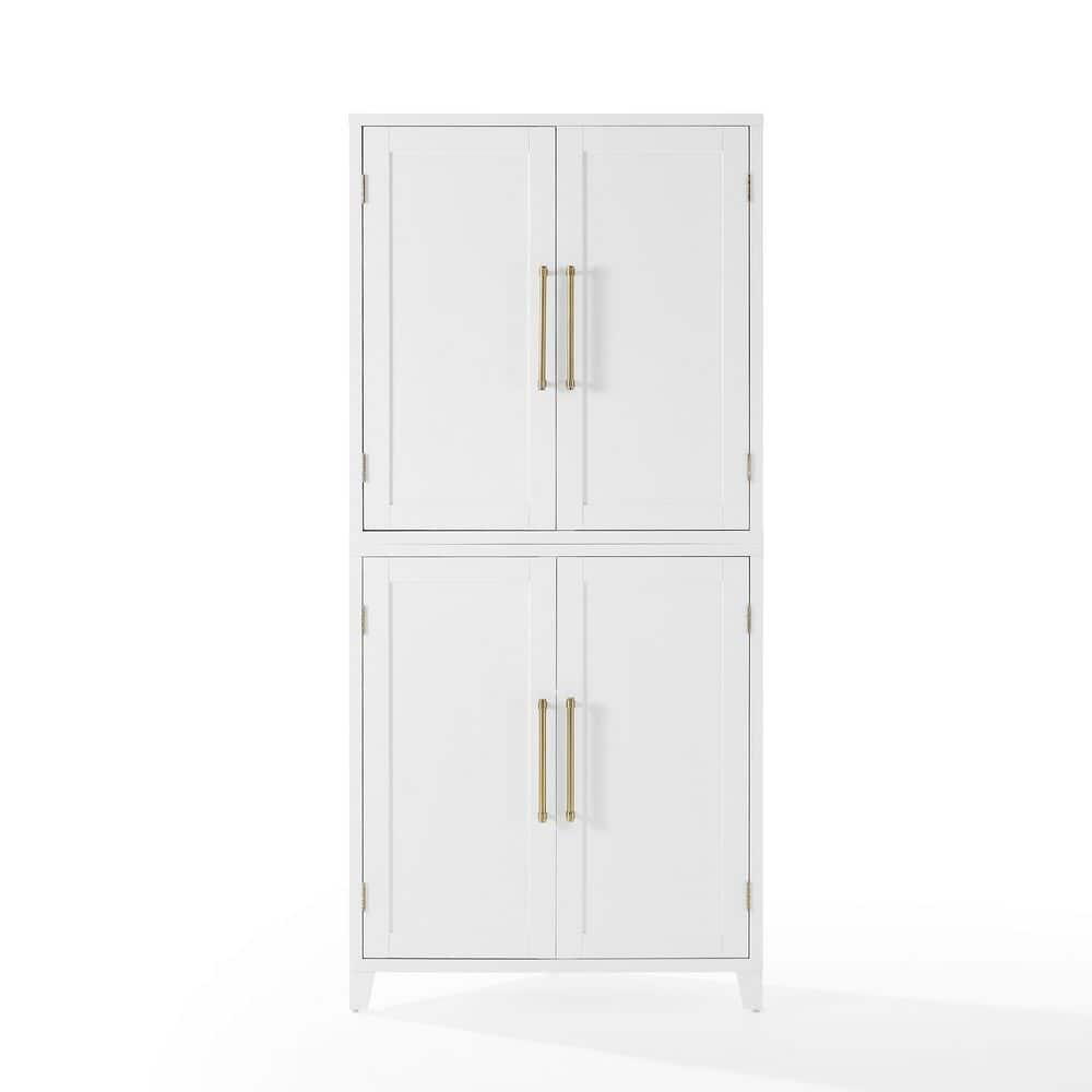 Crosley Furniture Roarke Corner Kitchen Storage Pantry Cabinet
