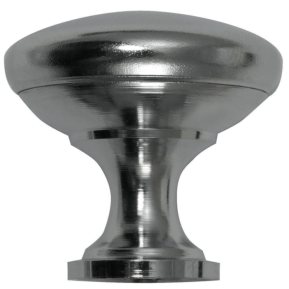 Steel Hollow 1-3/8 in. Polished Chrome Round Cabinet Knob
