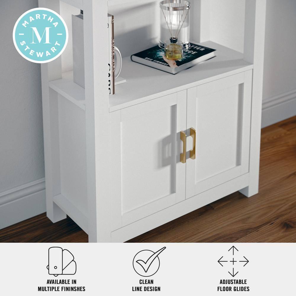 Martha Stewart Teague Martha Stewart 68" Shaker Bookcase with Storage Cabinet