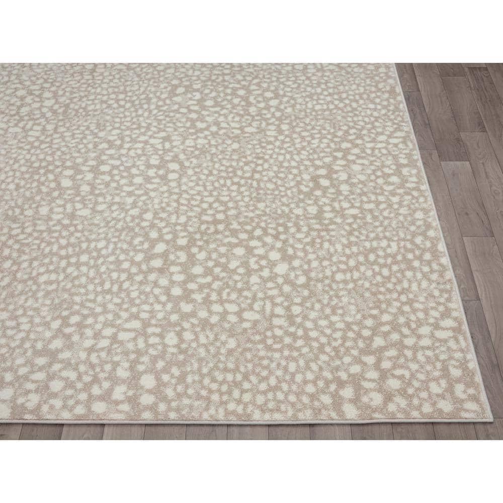 Abani Rugs Arto Contemporary Cheetah Print Area Rug Cream 6' x 9' 6' x 9'
