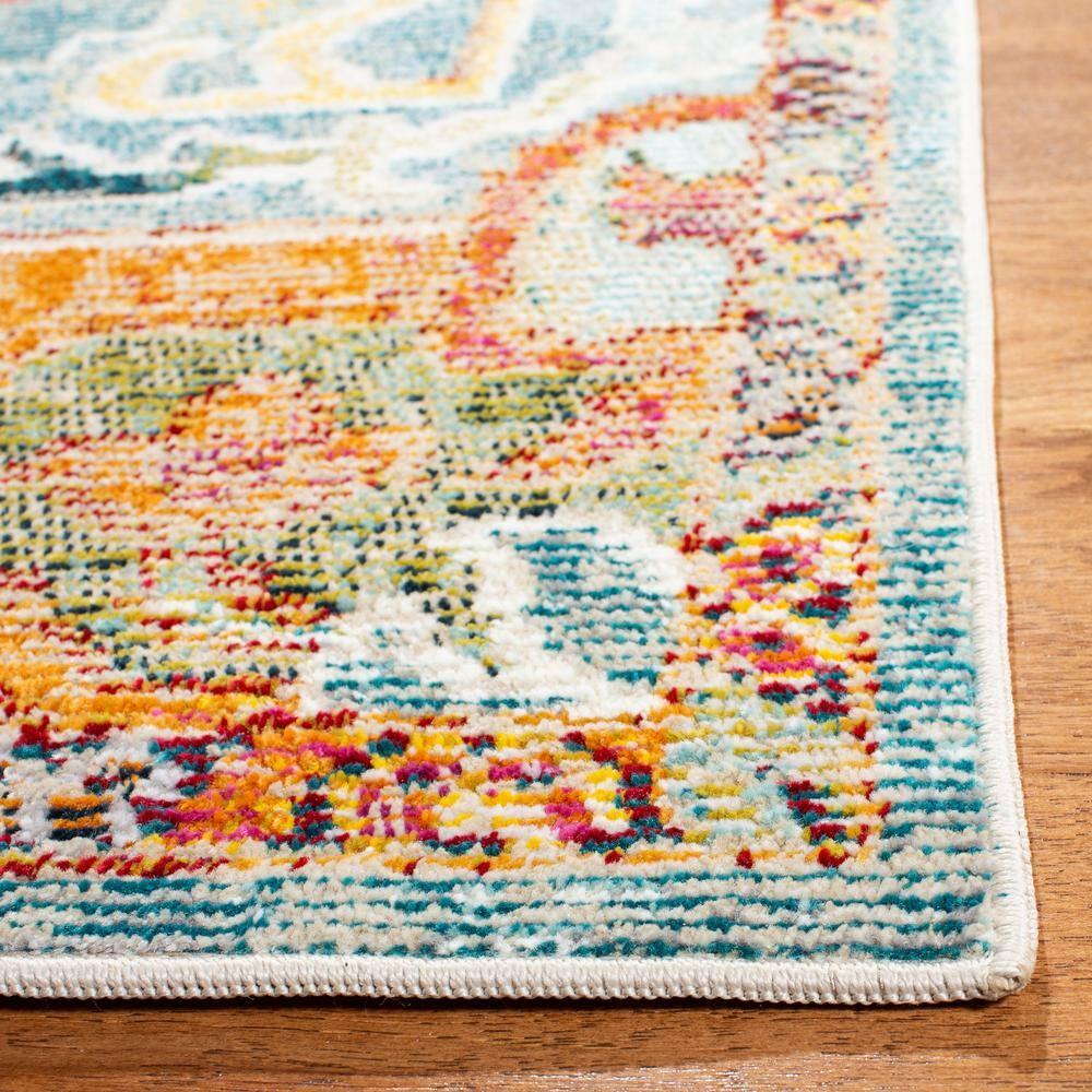 Crystal CRS501 Loomed Indoor Area Rug - Orange/Teal - 9'x12' - Safavieh