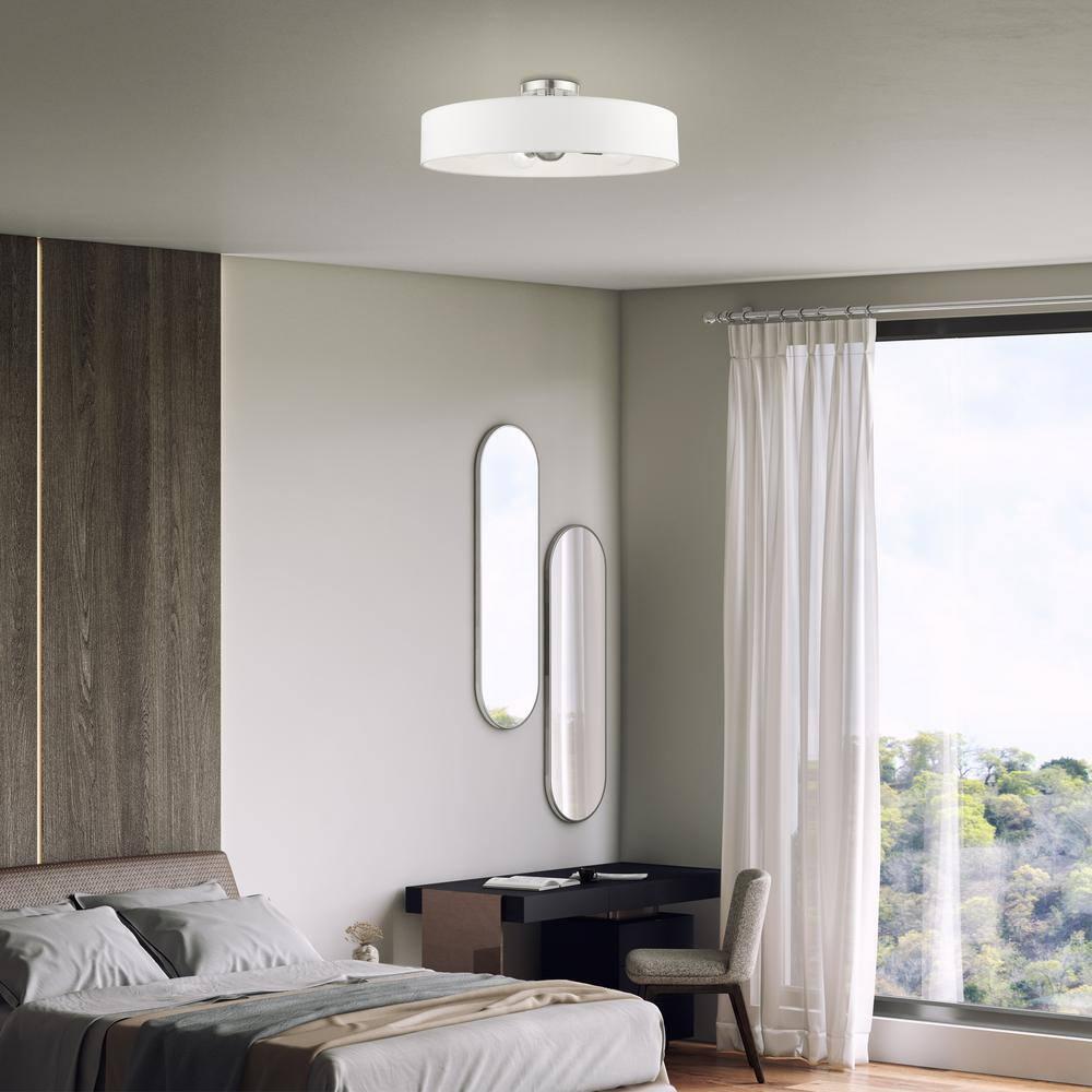 Livex Lighting Venlo 4 - Light Semi-Flush Mount in  Brushed Nickel