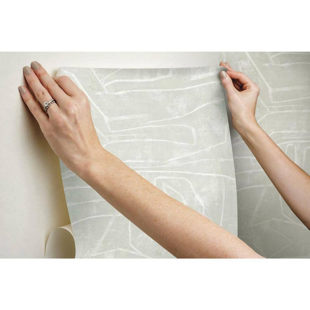 Beige Abstract Vinyl Peel and Stick Wallpaper Roll