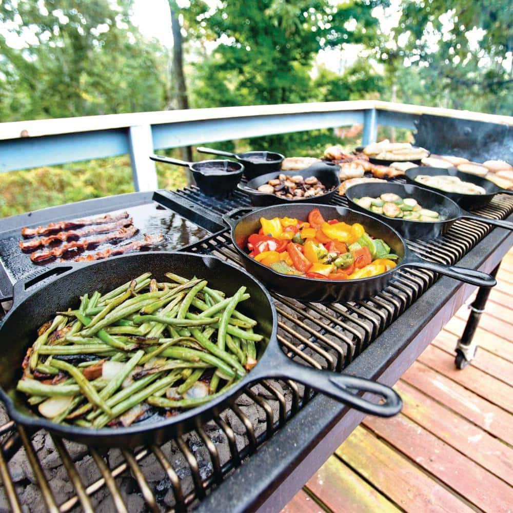 Lodge 10.25" Cast Iron Skillet: Preseasoned, Tarnish & Heat-Resistant, Gas & Electric Compatible, 6" Handle