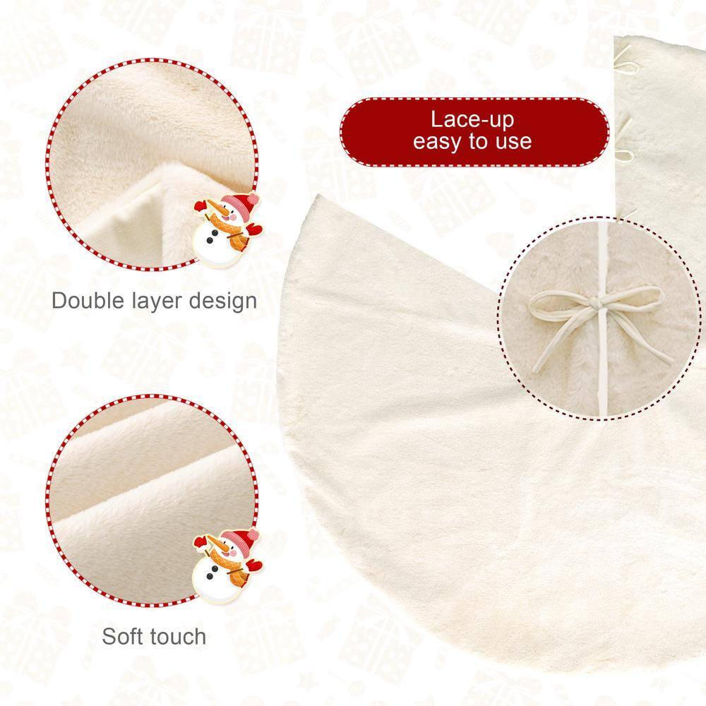 Glitzhome Solid Color Tree Skirt