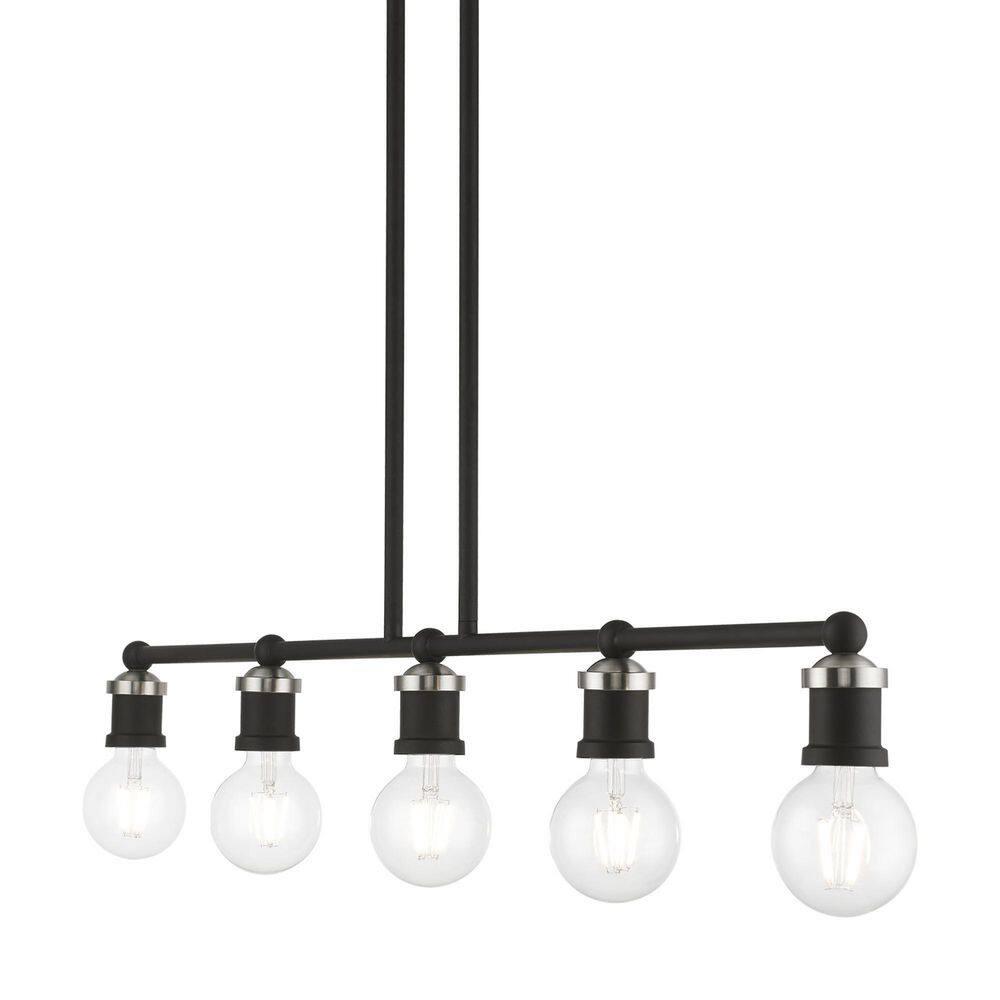 Livex Lighting Lansdale 5 - Light Chandelier in  Black/Brushed Nickel