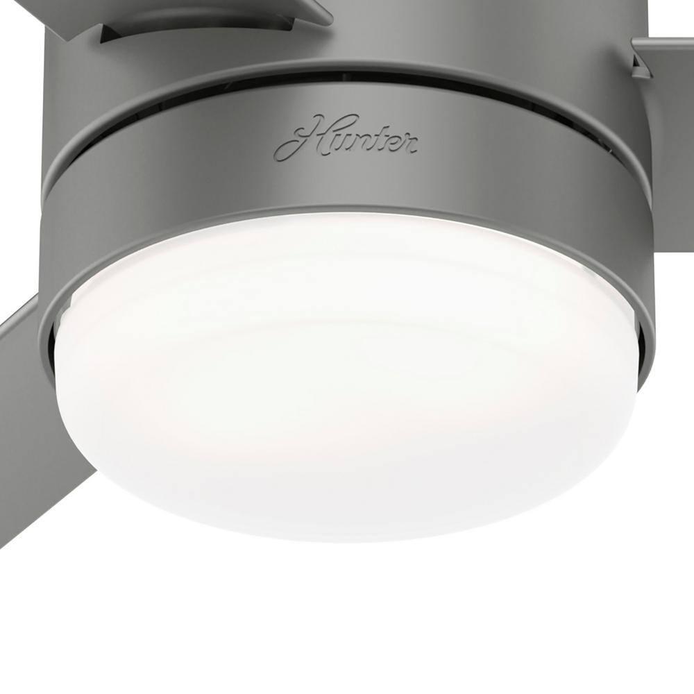Hunter Fan 44" Gilmour 3 - Blade Outdoor Flush Mount Ceiling Fan with Remote Control and Light Kit Included